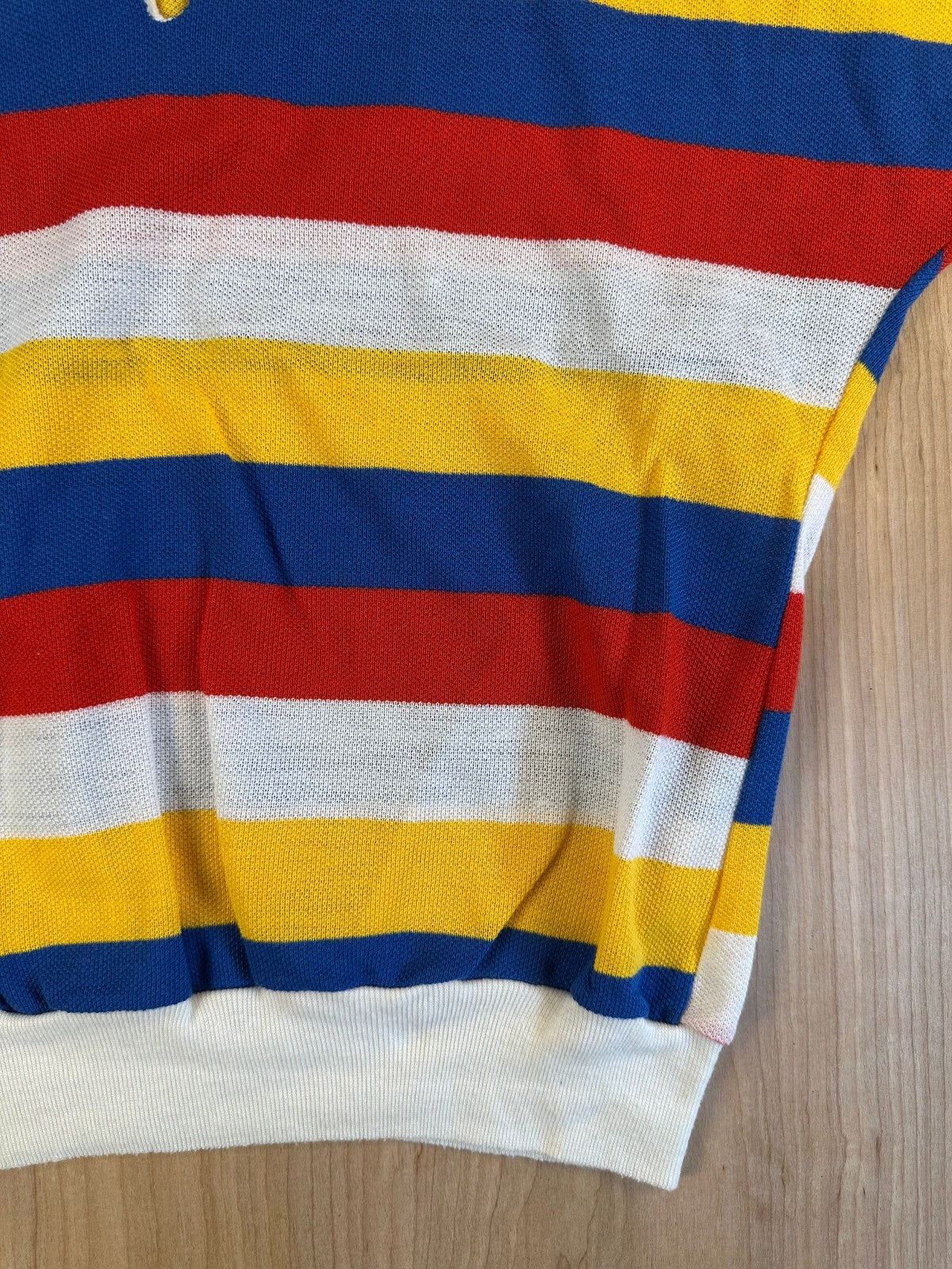 Vintage 60s Mister Marty of California knit blouse striped small slit neckline
