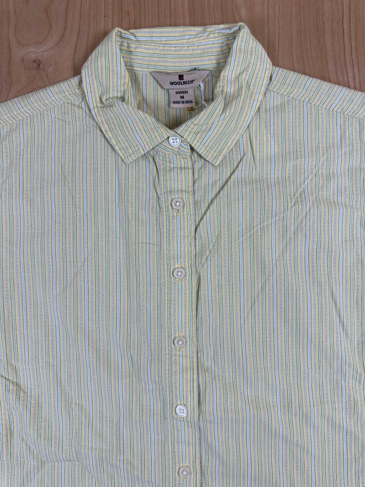 Vintage 90s Woolrich short sleeve button up shirt medium 100% cotton made india