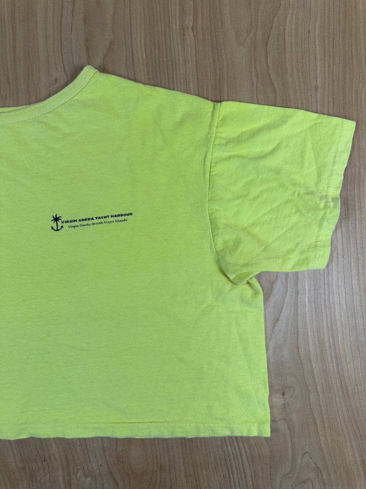 Vintage 80s Virgin Gorda British Virgin Islands single stitch crop top cotton