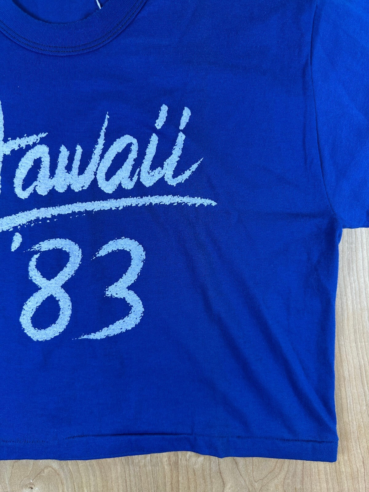 Vintage 80s Hawaii '83 crop top Single Stitch xlarge boxy loose summer made usa