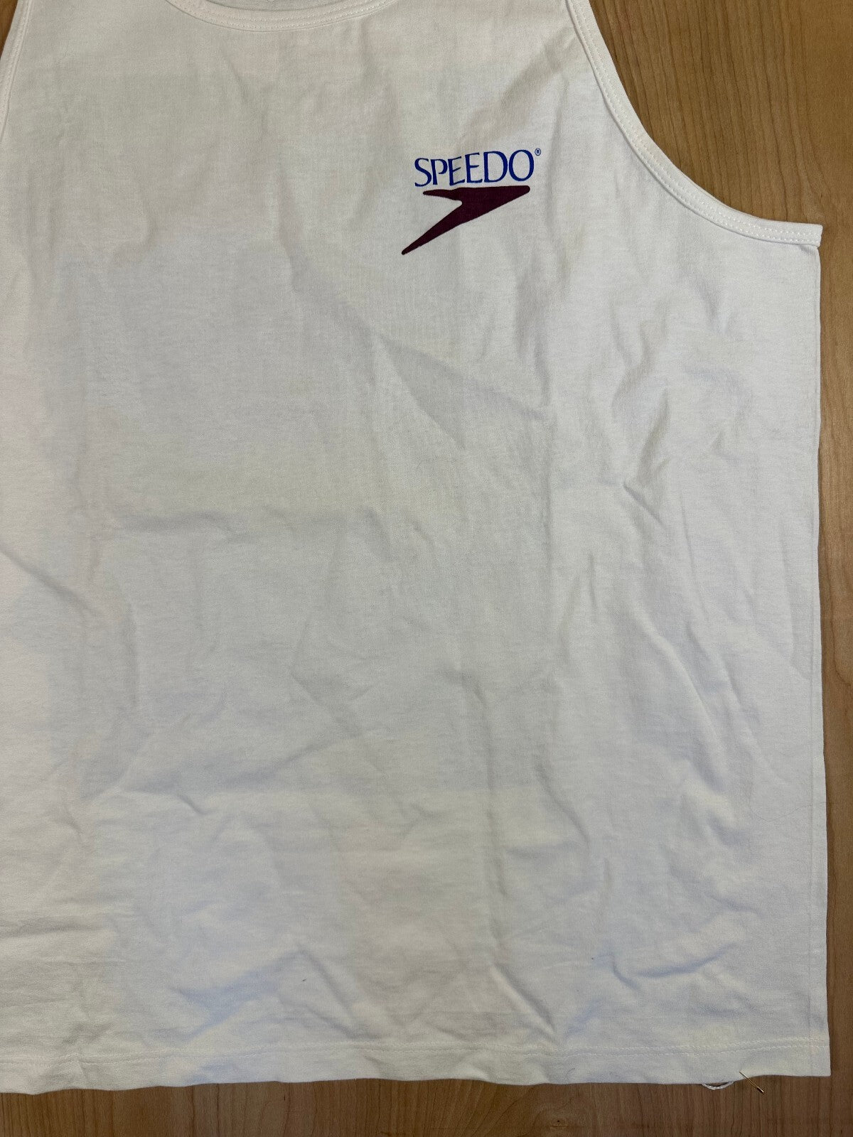 Vintage 90s speedo tank top nwt large made in usa 100% cotton fish sporty beach