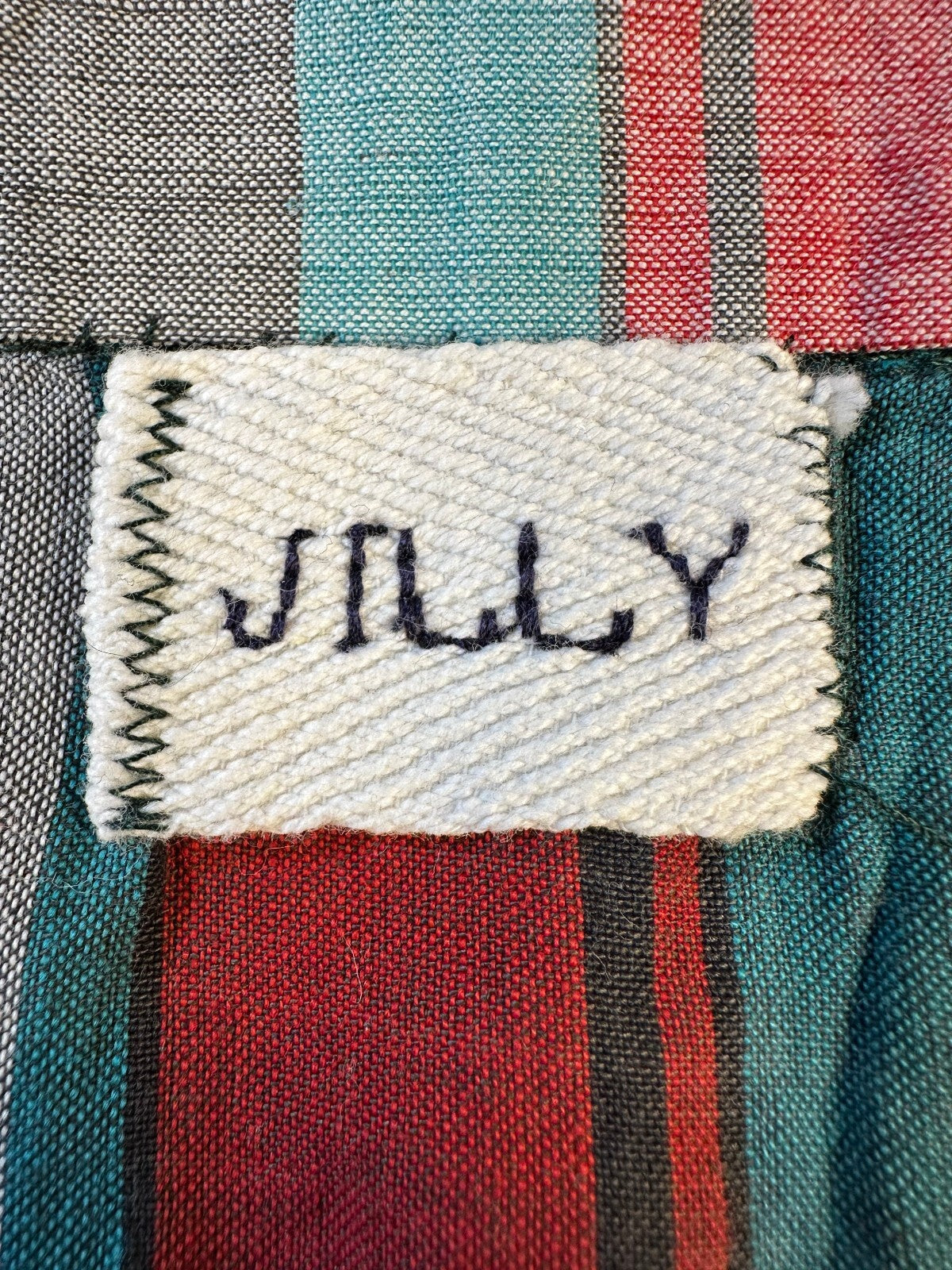Vintage 70s Jilly button up shirt camp collar plaid short sleeve small