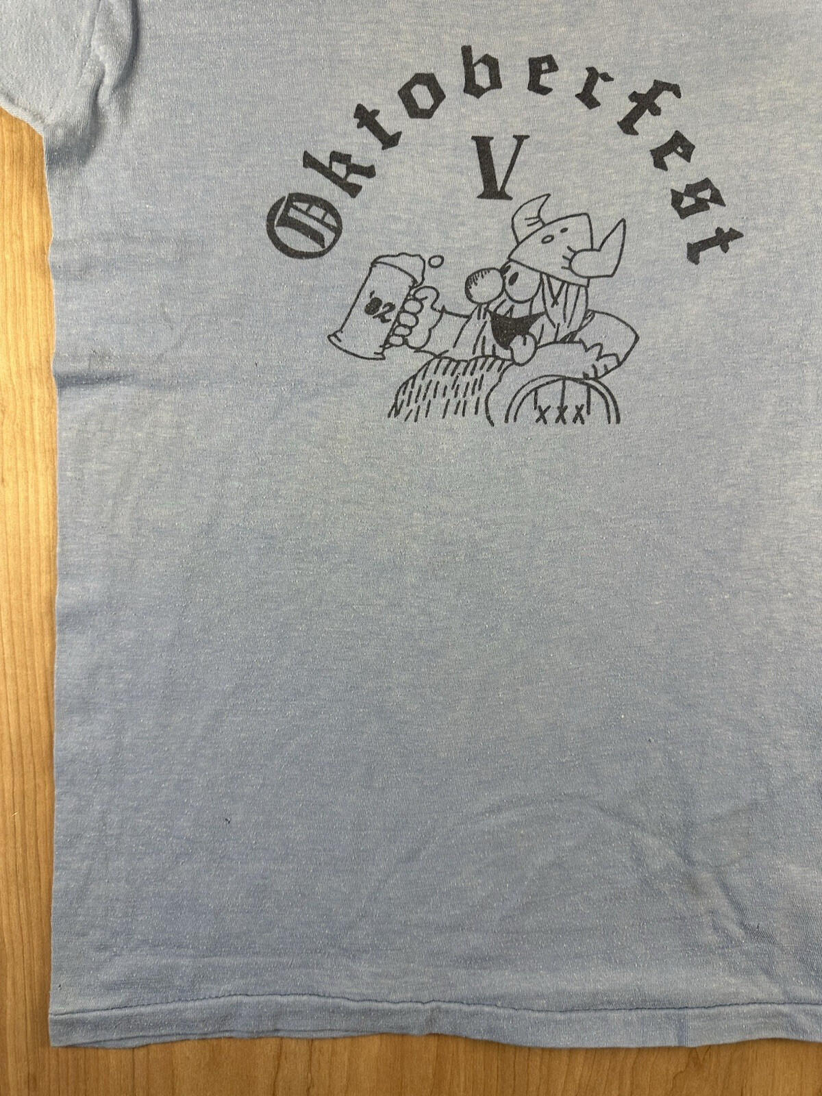 vintage 1982 OKTOBERFEST T SHIRT haggar the horible SHREDDED patina FADE
