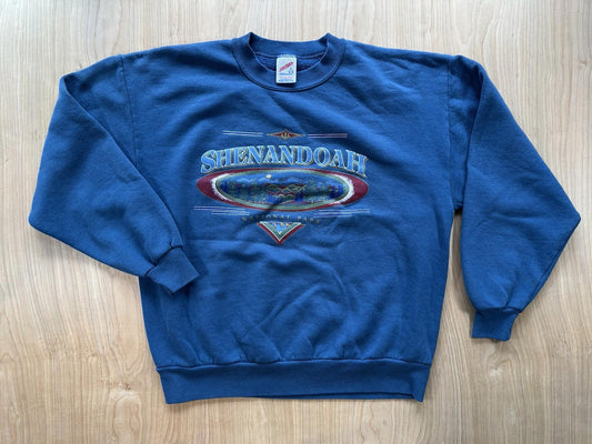 1980's vintage SHENANDOAH national park SWEATSHIRT blue TREES mountains USA nice