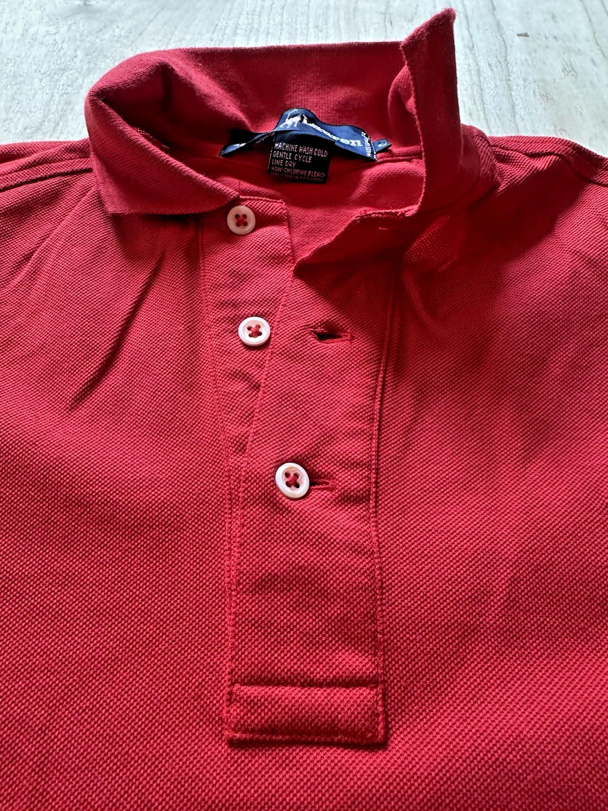 vintage 1970's RALPH LAUREN POLO shirt RED small CLEAN PREPPY icon