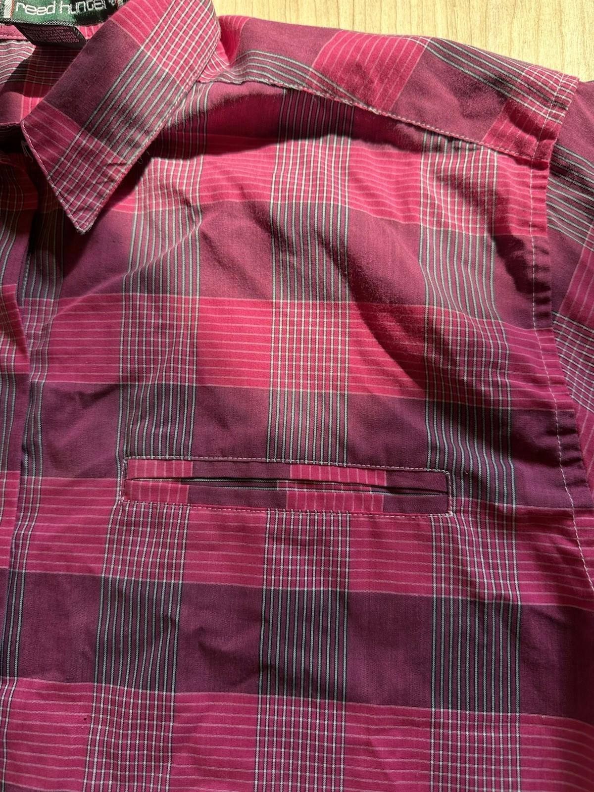 vintage 80's womans Blouse button up SHIRT pink NEW WAVE punk DISCO medium
