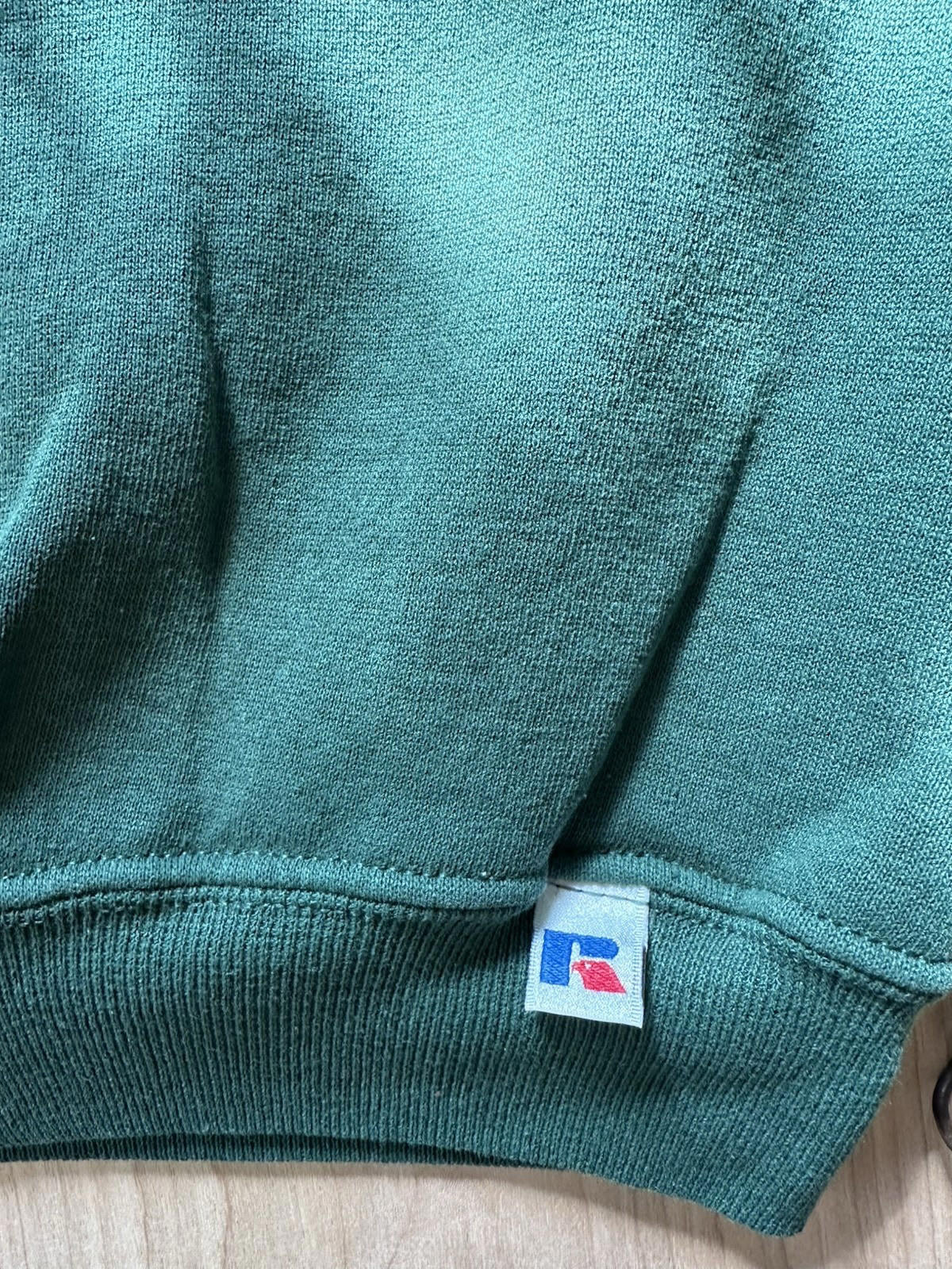 vintage 2000 RUSSELL athletic GREEN pullover sweatshirt MEDIUM