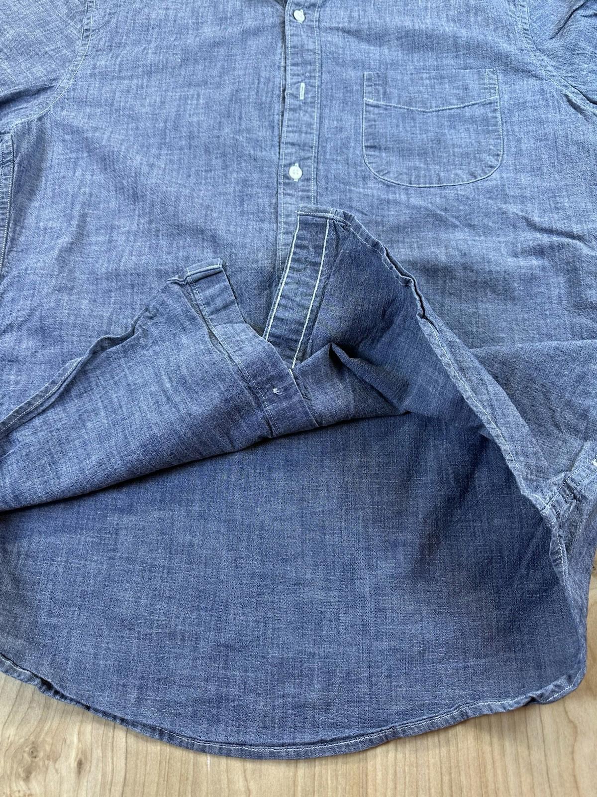 2019 J CREW chambray EVERY STITCH CONSIDERED tag MEDIUM organic cotton SLIM FIT