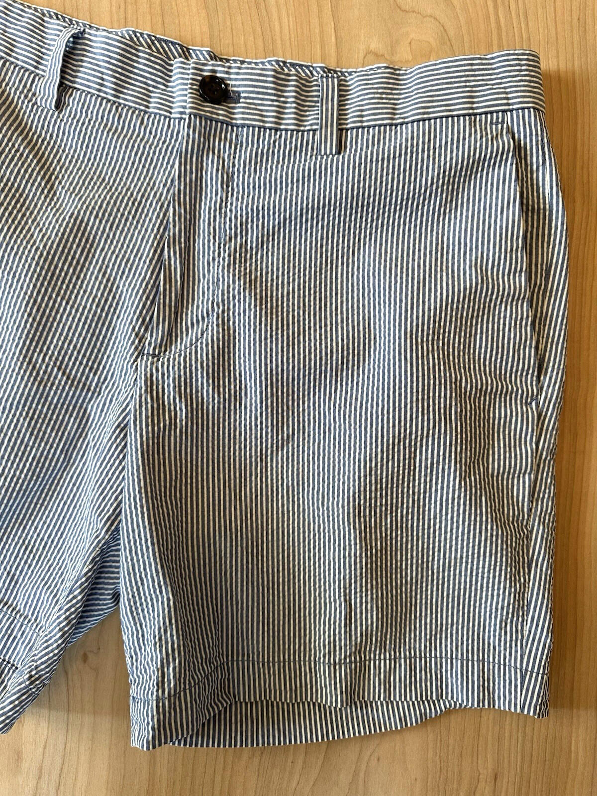 2018 BANANA REPUBLIC seersucker AIDEN SHORT size 32x7 CLEAN cool