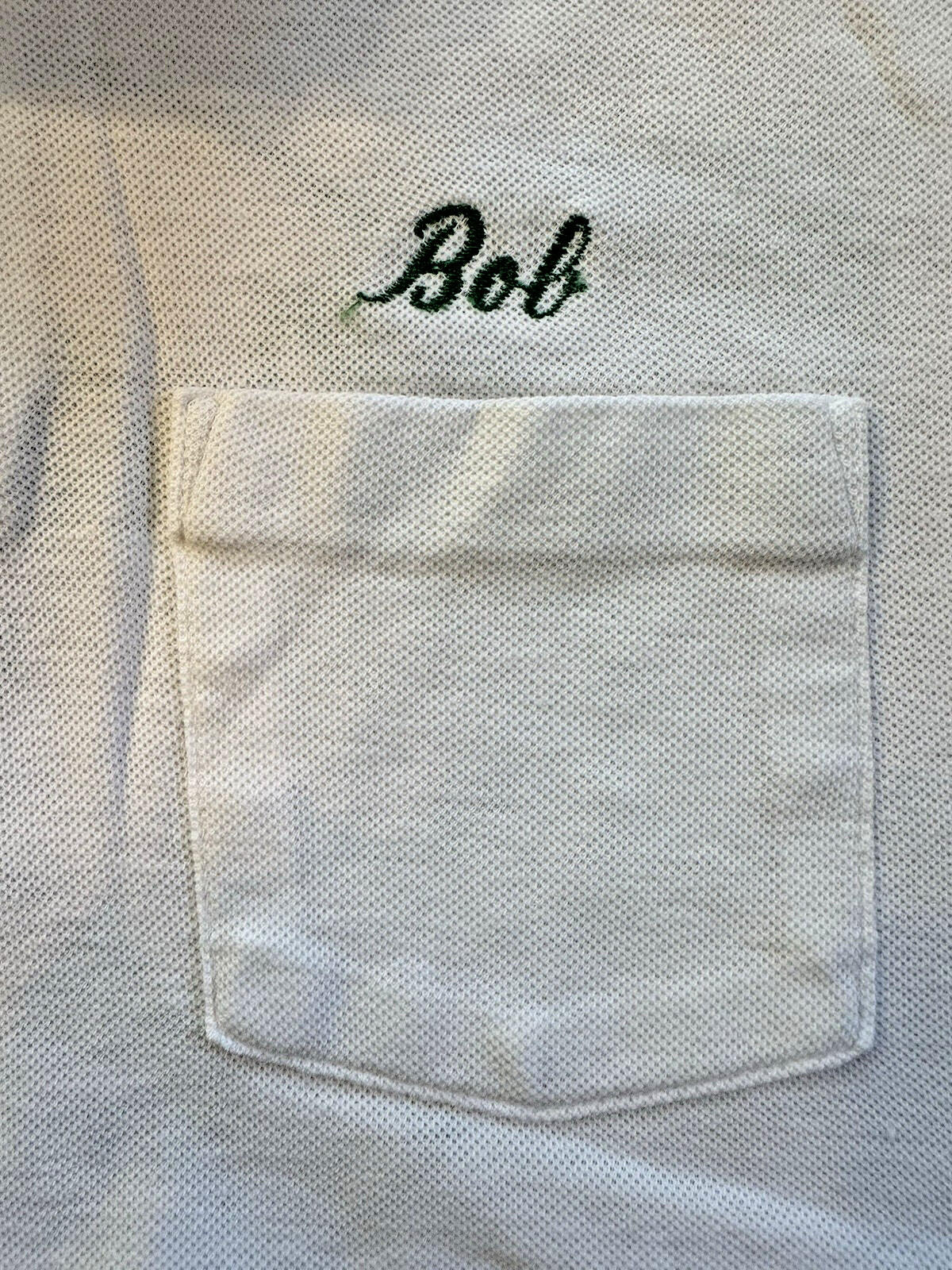 vintage 90's LITTLE SILVER NJ embroidered name WHITE POLO trades work wear