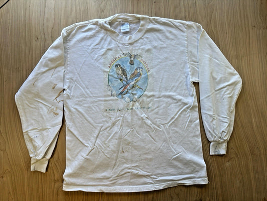 Hawk Mountain Sanctuary vintage Long Sleeve t shirt American Kestrel faded