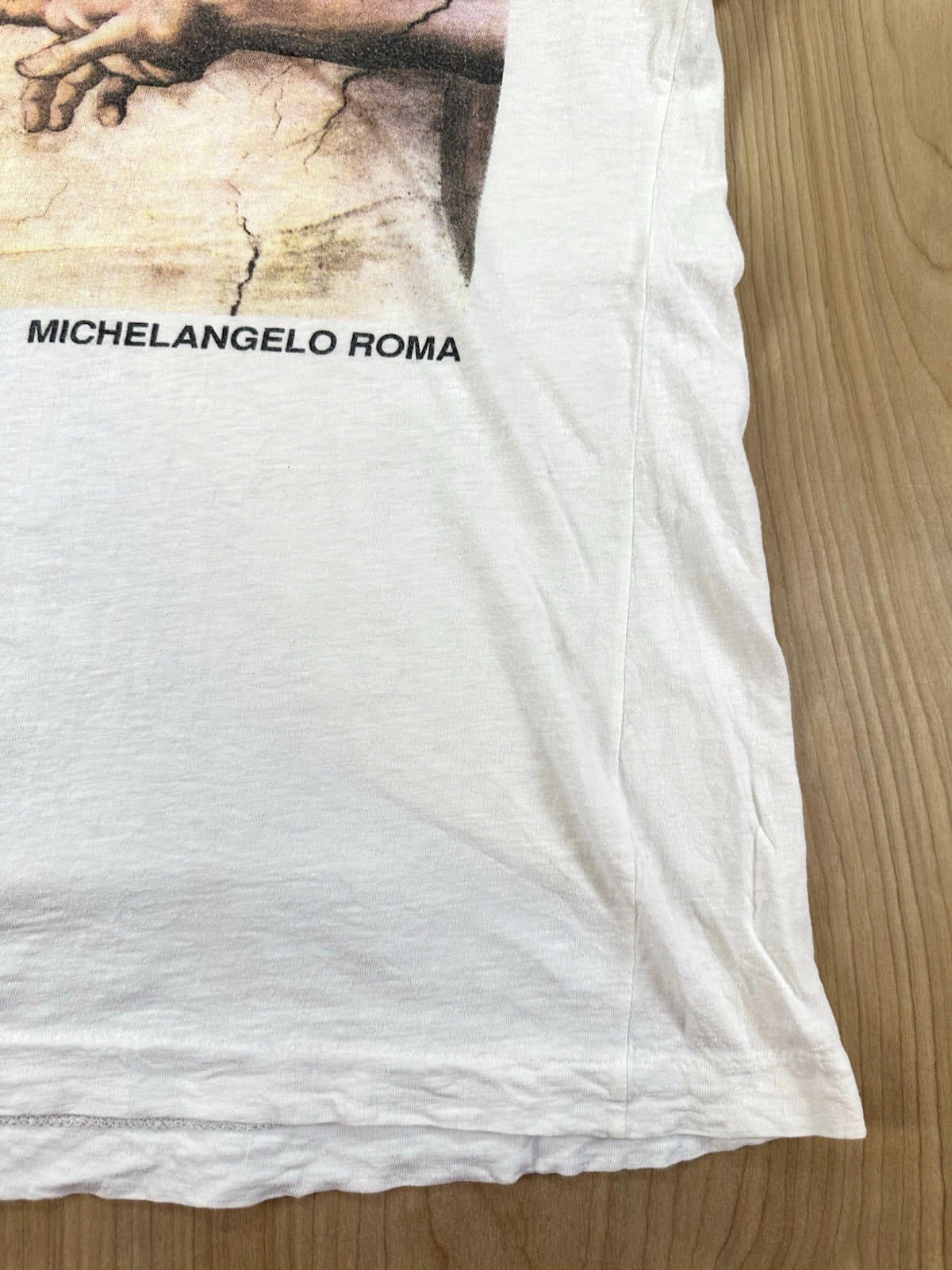 vintage 80's MICHELANGELO ROMA t shirt SISTINE CHAPEL xl COTTON creation of adam