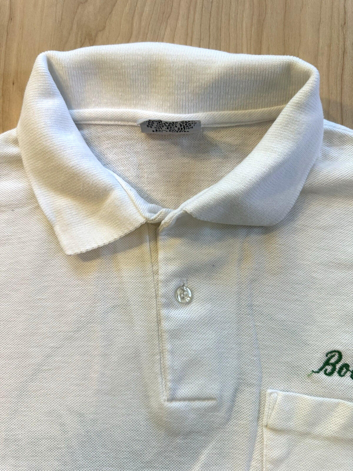 vintage 90's LITTLE SILVER NJ embroidered name WHITE POLO trades work wear