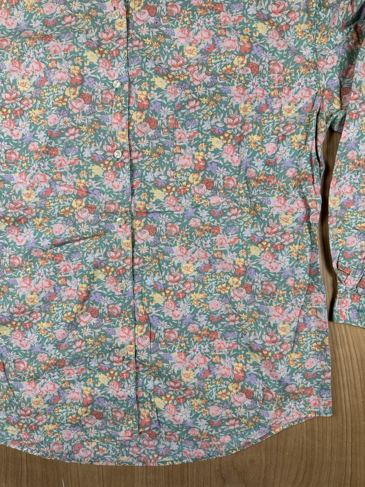 vintage 90's GAP floral BLOUSE lightweight COTTON small COUNTRY preppy BUTTON UP