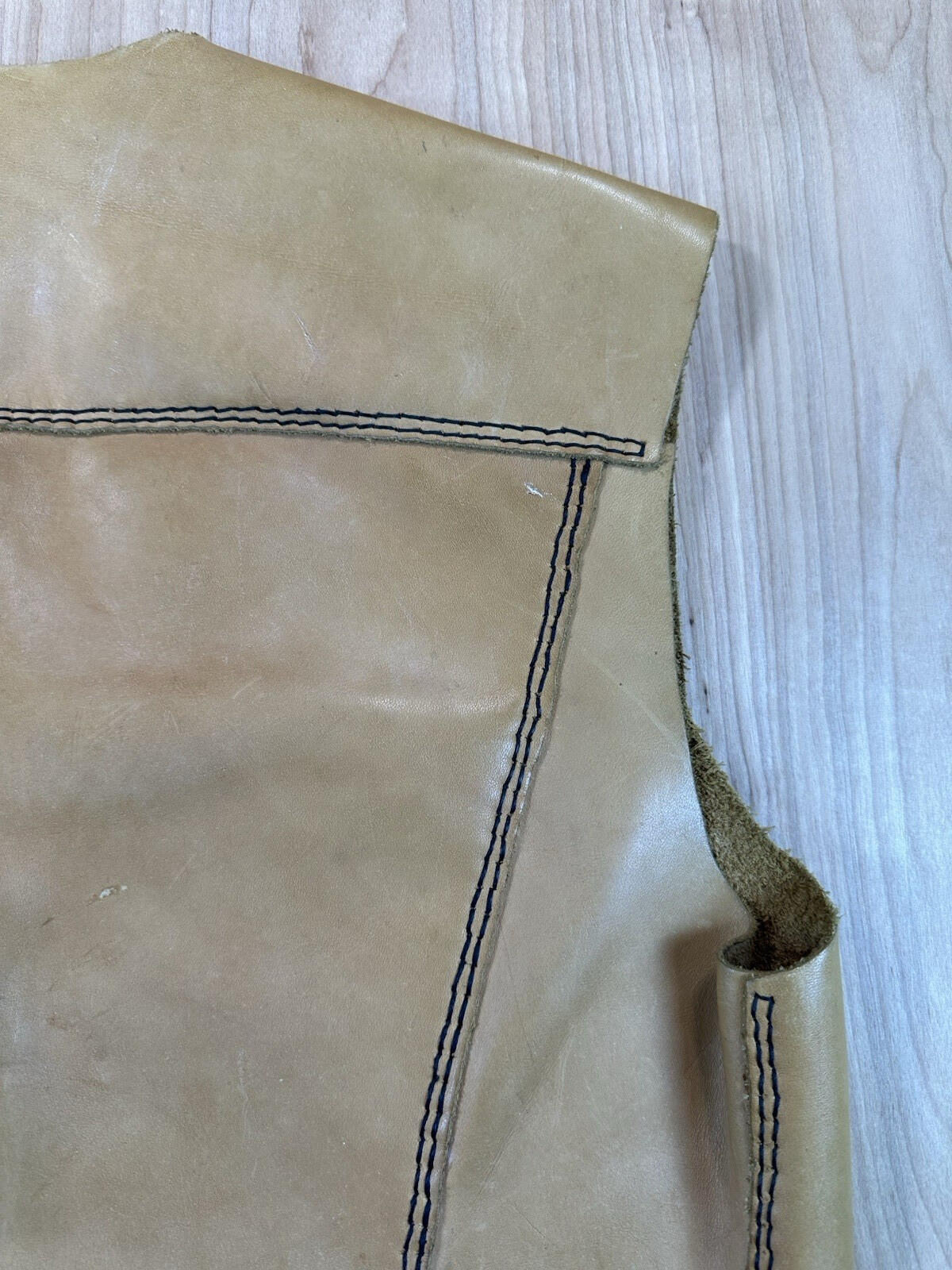 vintage 1970's LEATHER VEST handmade rough BIKER rocker STONER hippy BOHO