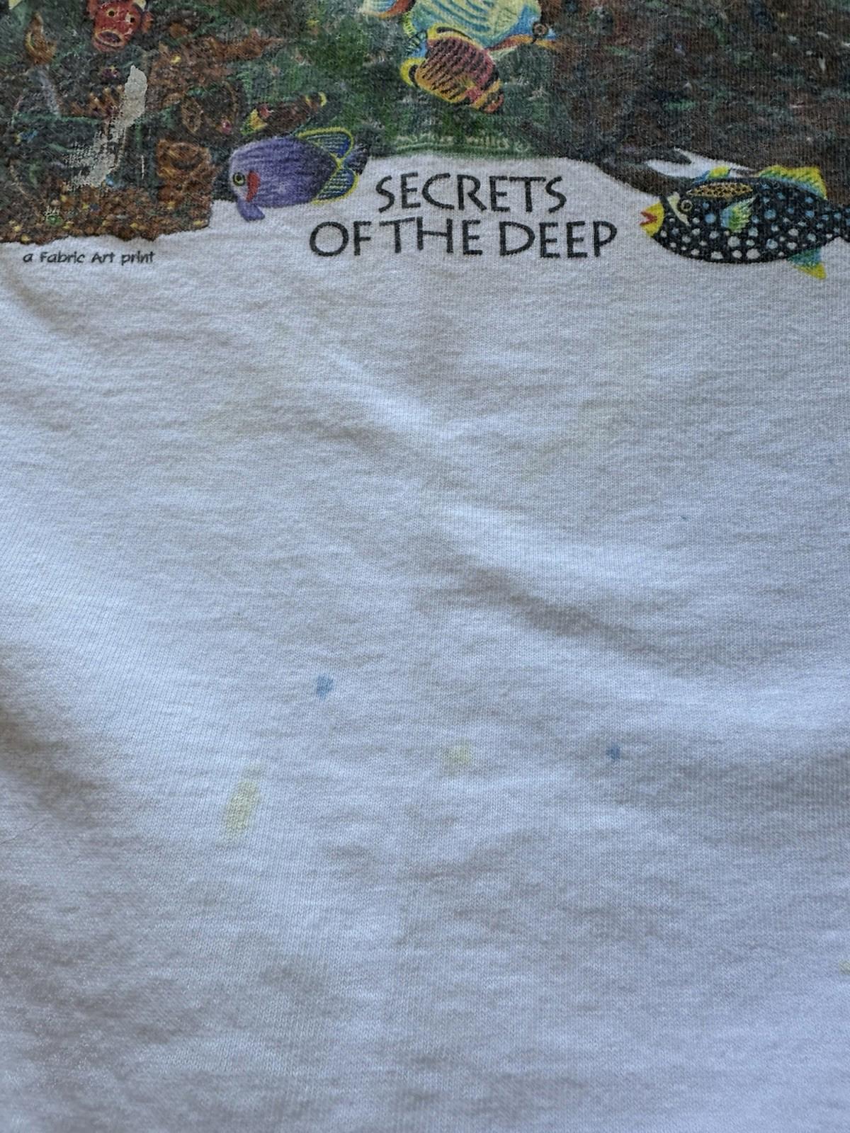 Vintage Fabric Art single stitch T shirt Markus Willis whales Hippie Boho