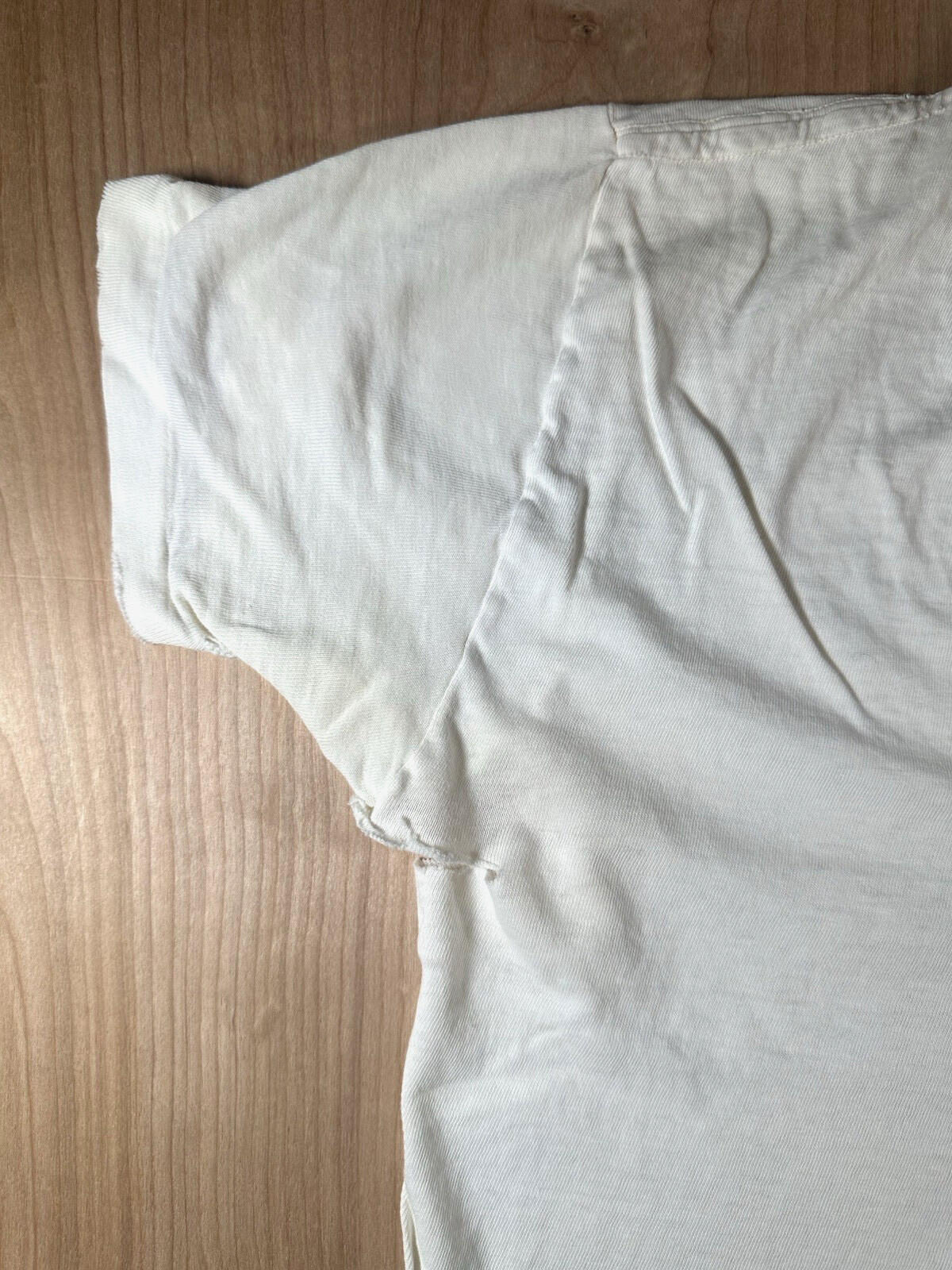 vintage 60's JOCKEY UNDERSHIRT v neck SHREDDED worn PATINA torn MEDIUM j4