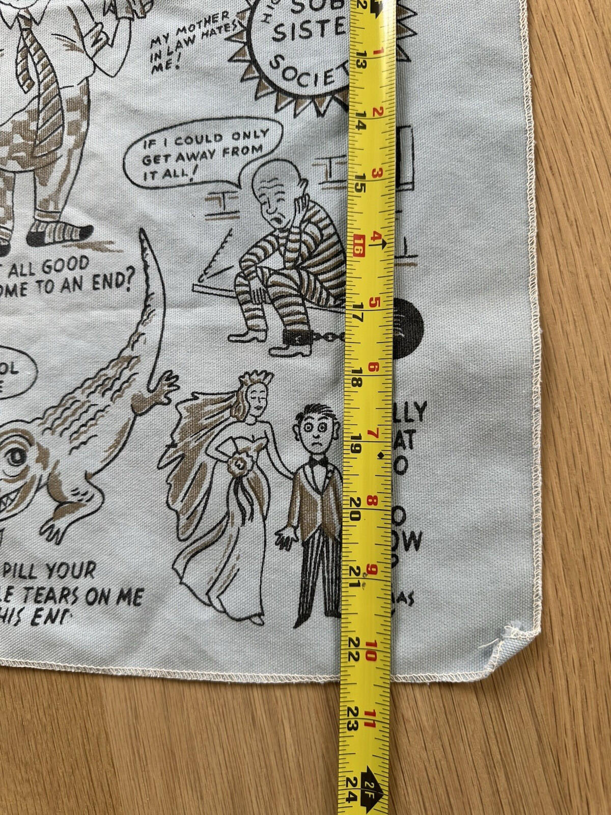vintage 50's 60's bar ware TEA crying TOWEL cartoon comedy TATTOO FLASH