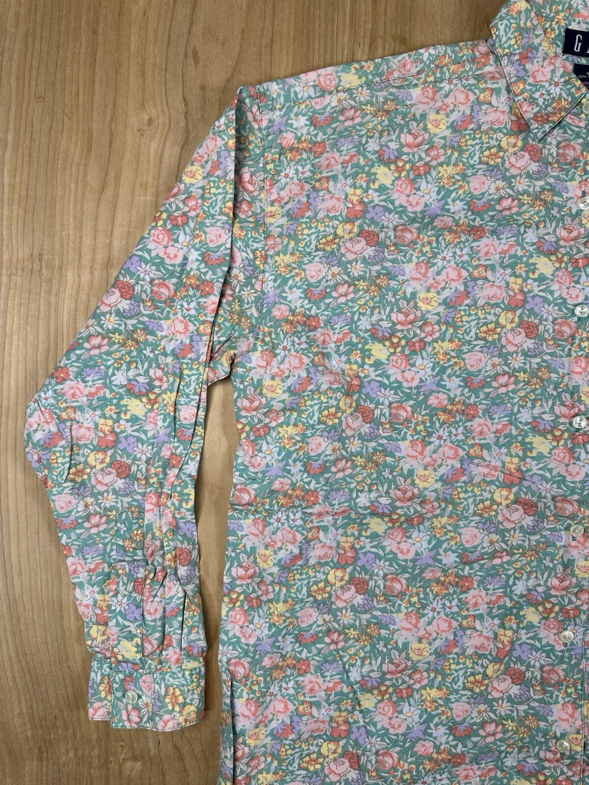 vintage 90's GAP floral BLOUSE lightweight COTTON small COUNTRY preppy BUTTON UP