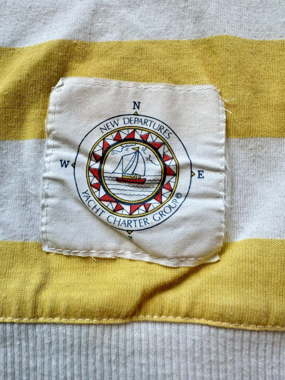 Vintage 80’s SHIRT Striped NEW DEPARTURES Label sailor girl nautical NEW WAVE