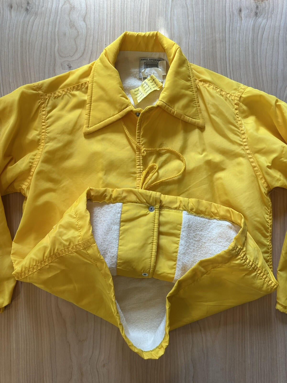 vintage 80's WINDBREAKER yellow TIGERS 1980 city champs SMALL skate PUNK indie