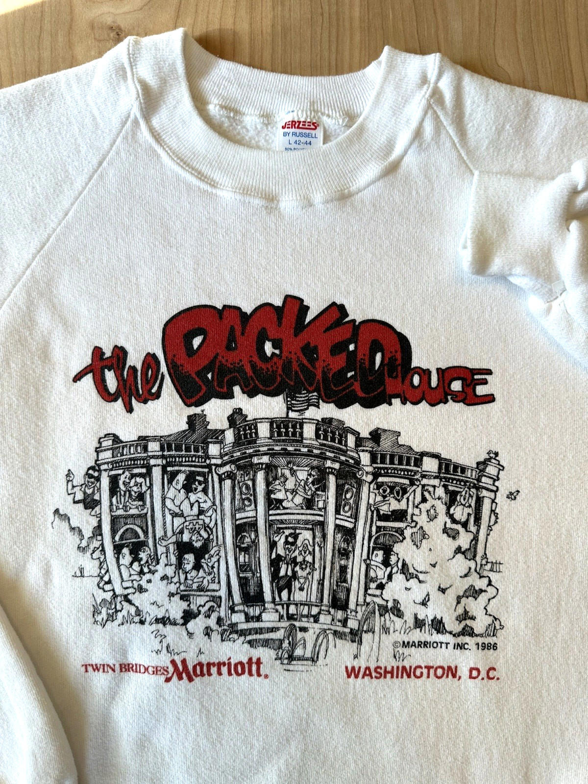 vintage 1986 RONALD REAGAN caricature WASHINGTON DC punk SWEATSHIRT White House