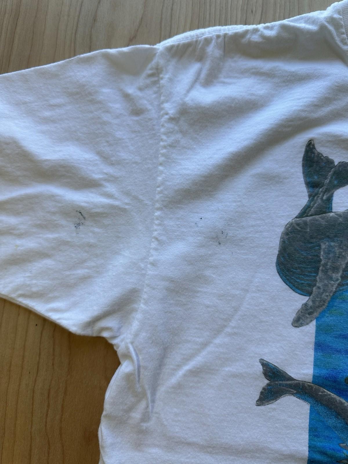 Vintage Fabric Art single stitch T shirt Markus Willis whales Hippie Boho