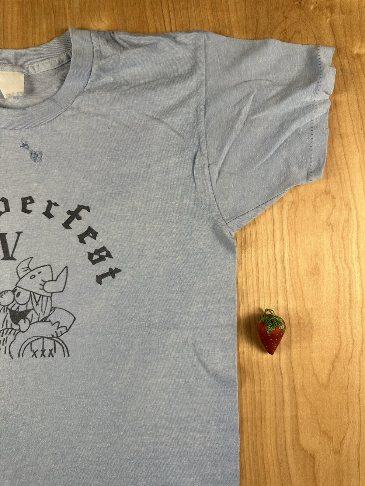 vintage 1982 OKTOBERFEST T SHIRT haggar the horible SHREDDED patina FADE