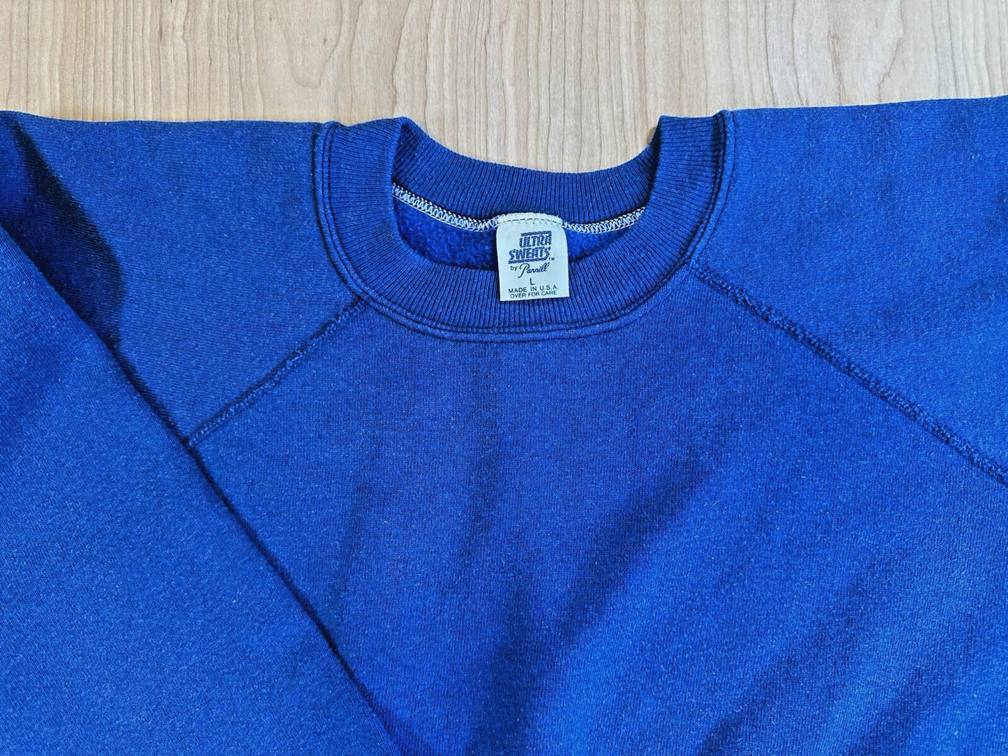 1980's ULTRA SWEATS by PARNILL blue pullover SWEATSHIRT XL USA prep classic