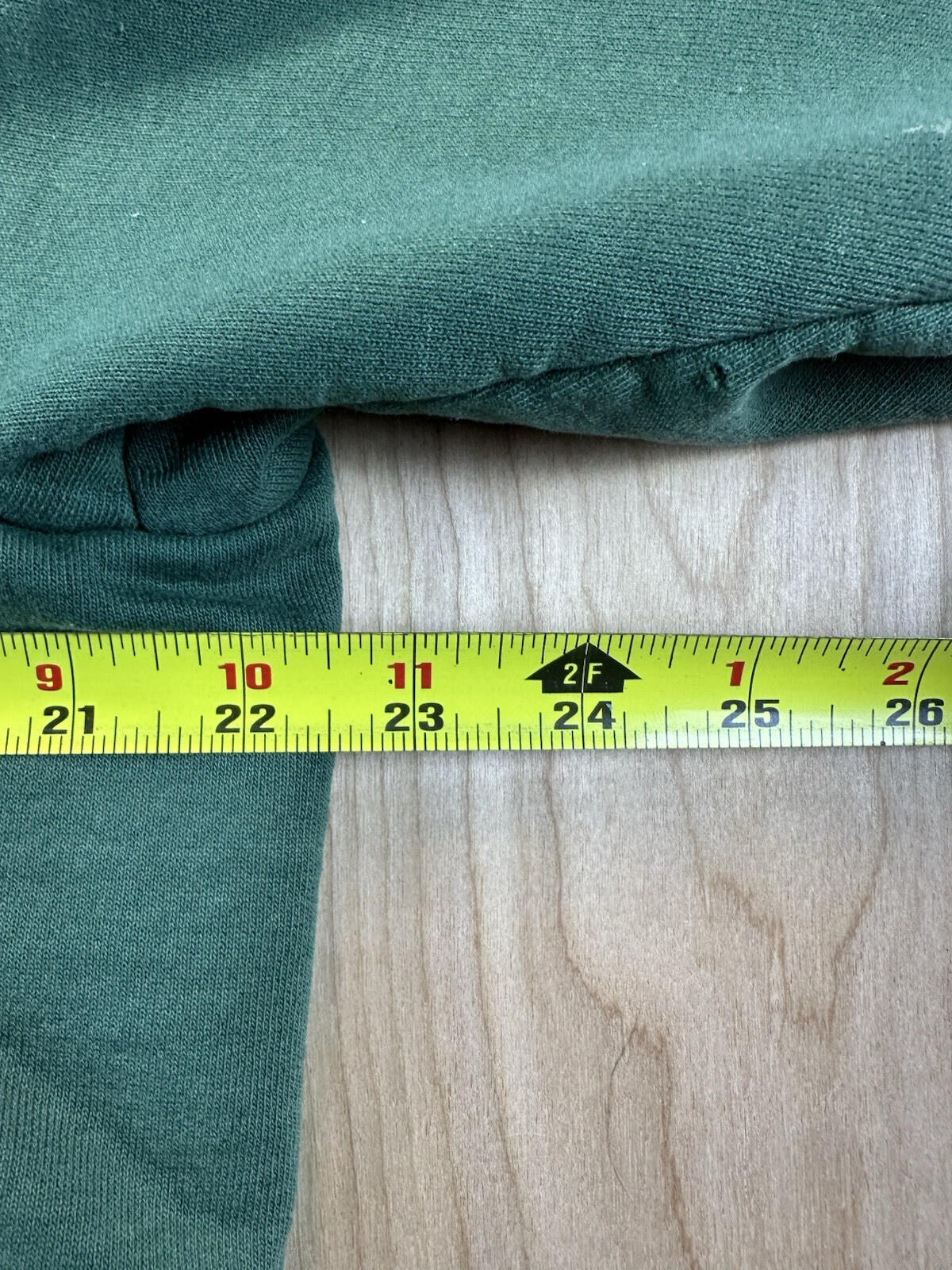 vintage 80's CAMBER waffle lined SWEATSHIRT shredded GREEN parks service PATCH L