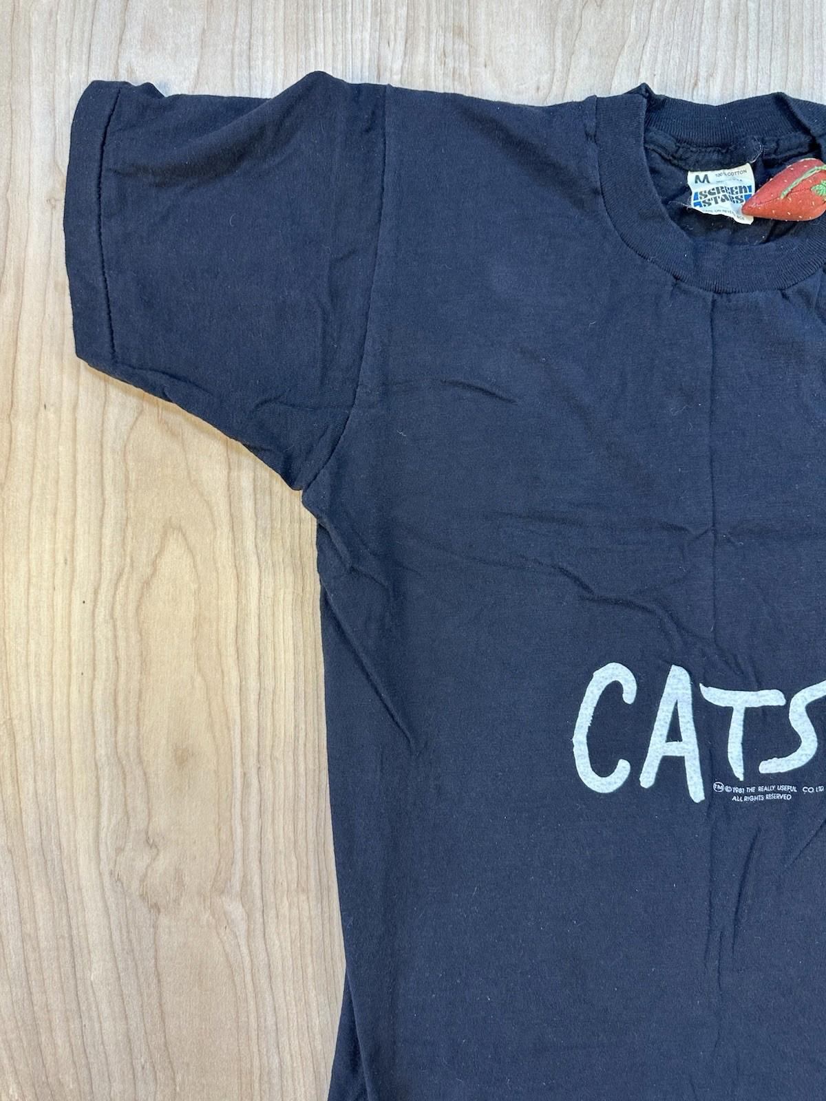 vintage 1981 CATS broadway musical DEADSTOCK T SHIRT screen stars NEVER WORN med