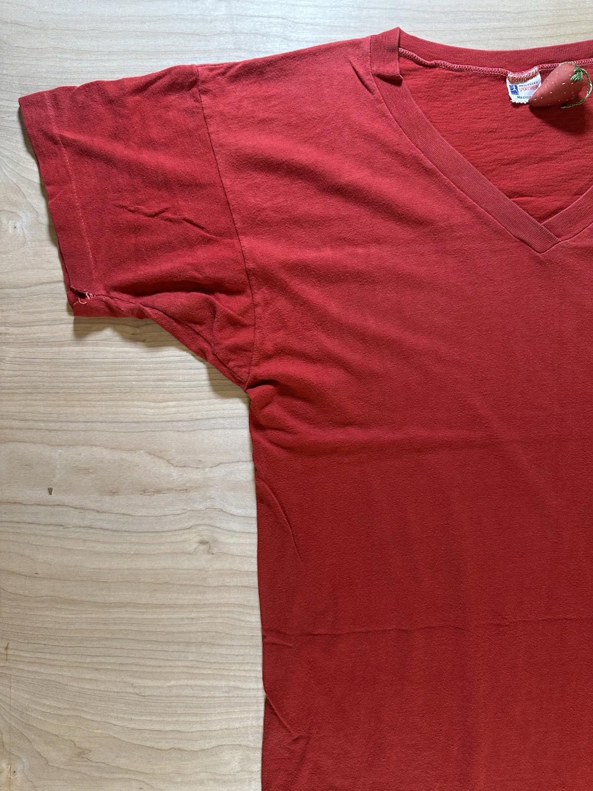 true vintage 1950's CHAMPION sleep shirt PHI SIGMA KAPPA amherst u RED medium