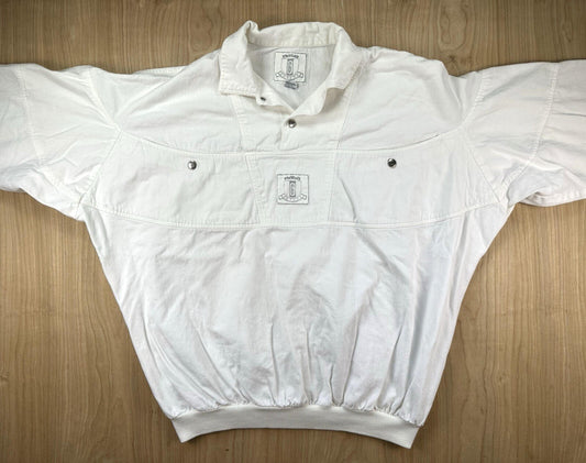 vintage 80's GOTCHA pop over WHITE baggy COTTON skater SURFING new wave LARGE