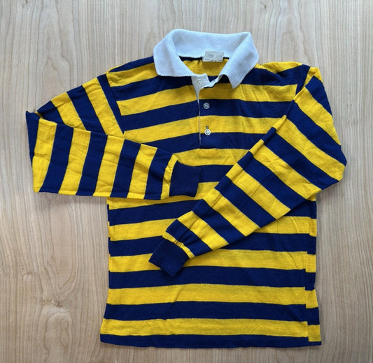 vintage 70's childrens RUGBY blue and yellow SEARS boys PERMA-PREST preppy