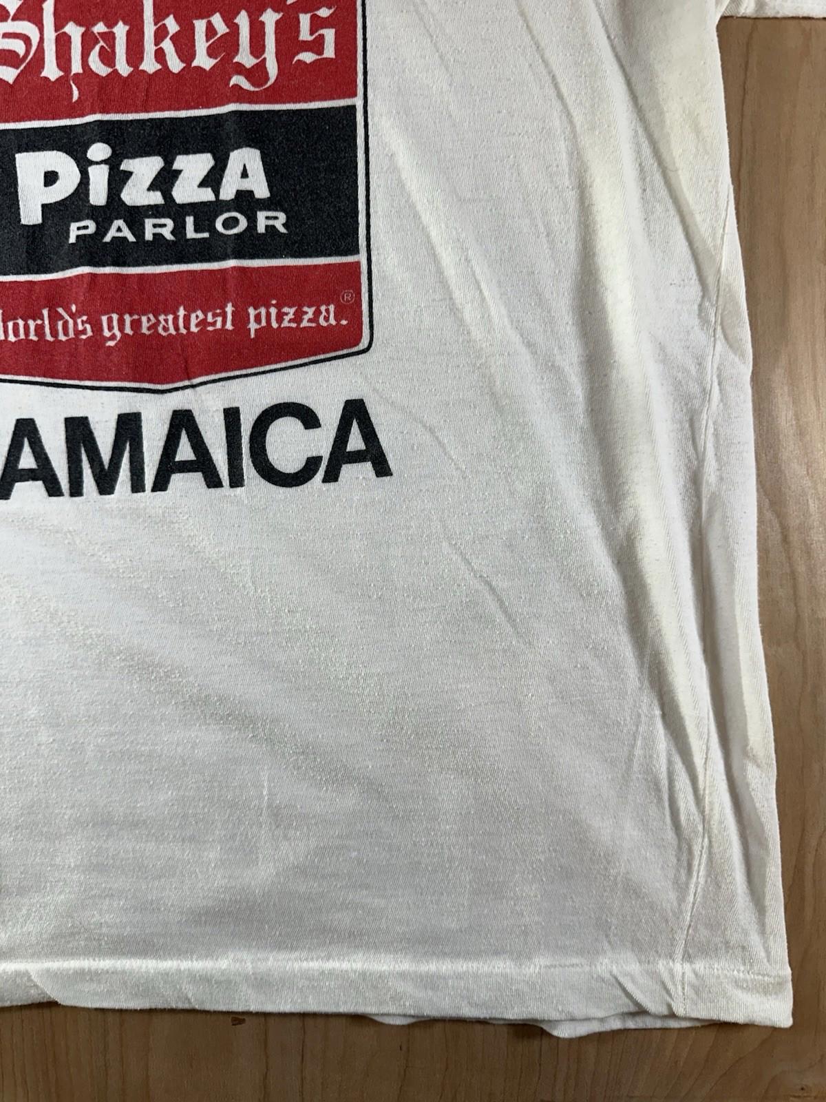 vintage 1970's SHAKEY'S PIZZA JAMAICA t shirt SUN ISLAND single stitch AMAZING