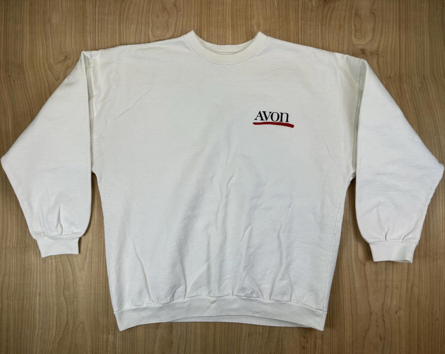 vintage 80's AVON sweatshirt MEDIUM white WOMANS prep PUNKY normcore