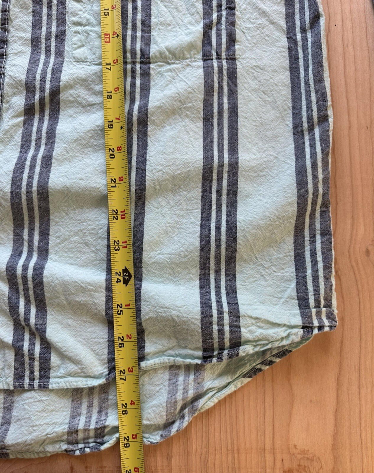 vintage SANTANA COLLECTION western BUTTON UP teal stripe LONG SLEEVE medium