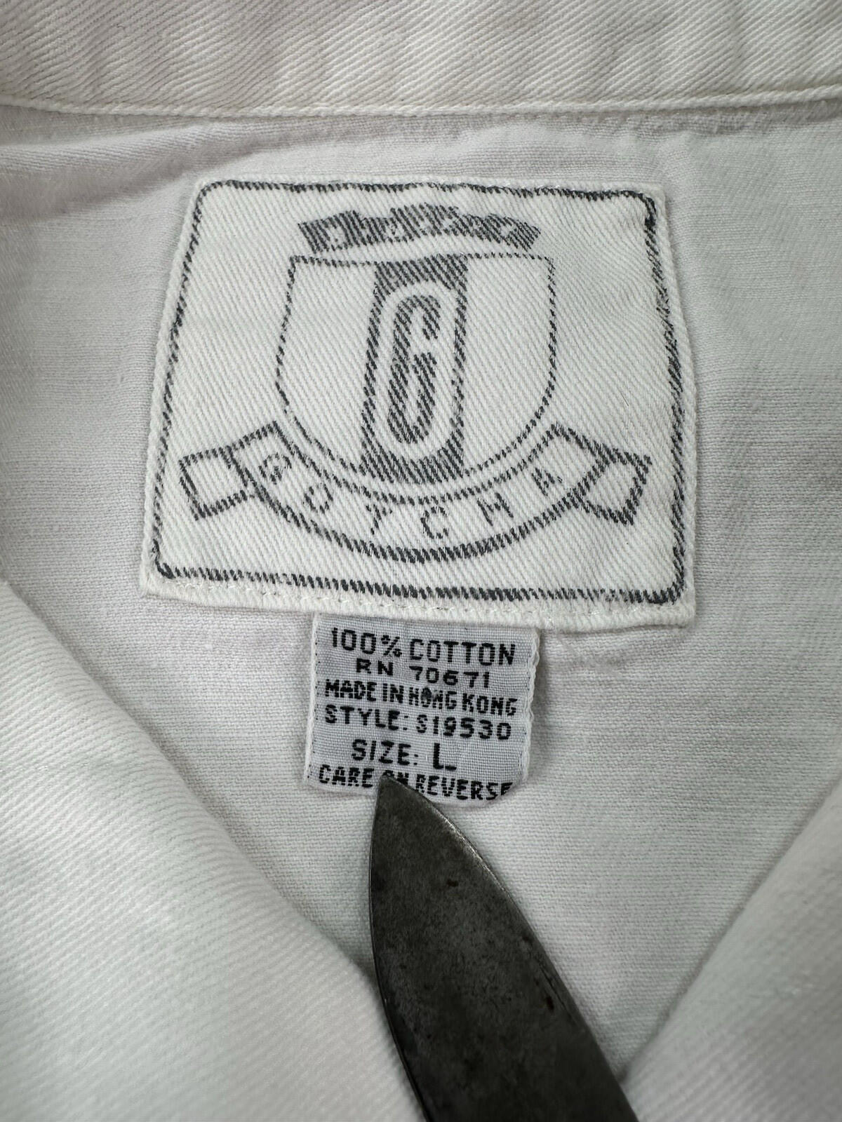 vintage 80's GOTCHA pop over WHITE baggy COTTON skater SURFING new wave LARGE