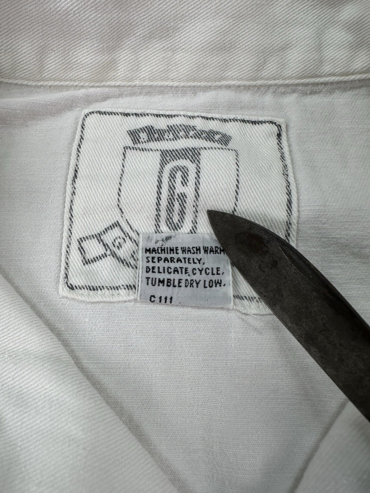 vintage 80's GOTCHA pop over WHITE baggy COTTON skater SURFING new wave LARGE