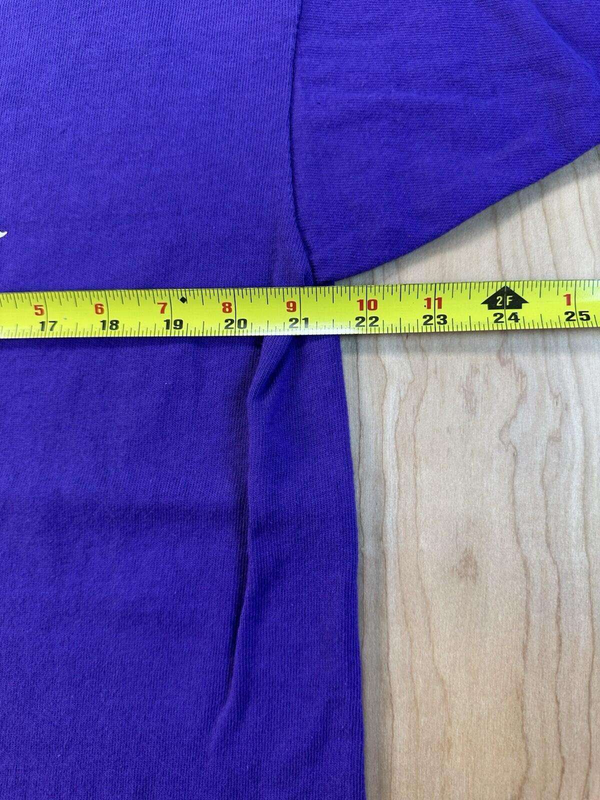 vintage 80's CHAMPION logo T SHIRT purple ALL COTTON made in USA xtra large