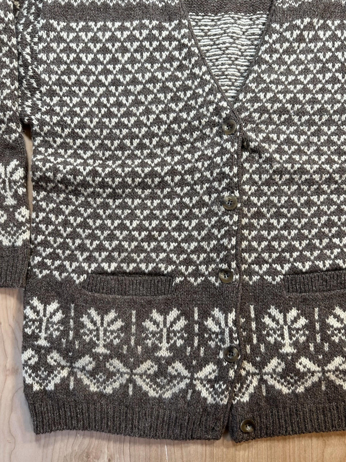 vintage 90's LL BEAN wool SWEATER cardigan MEDIUM made in USA beautiful!