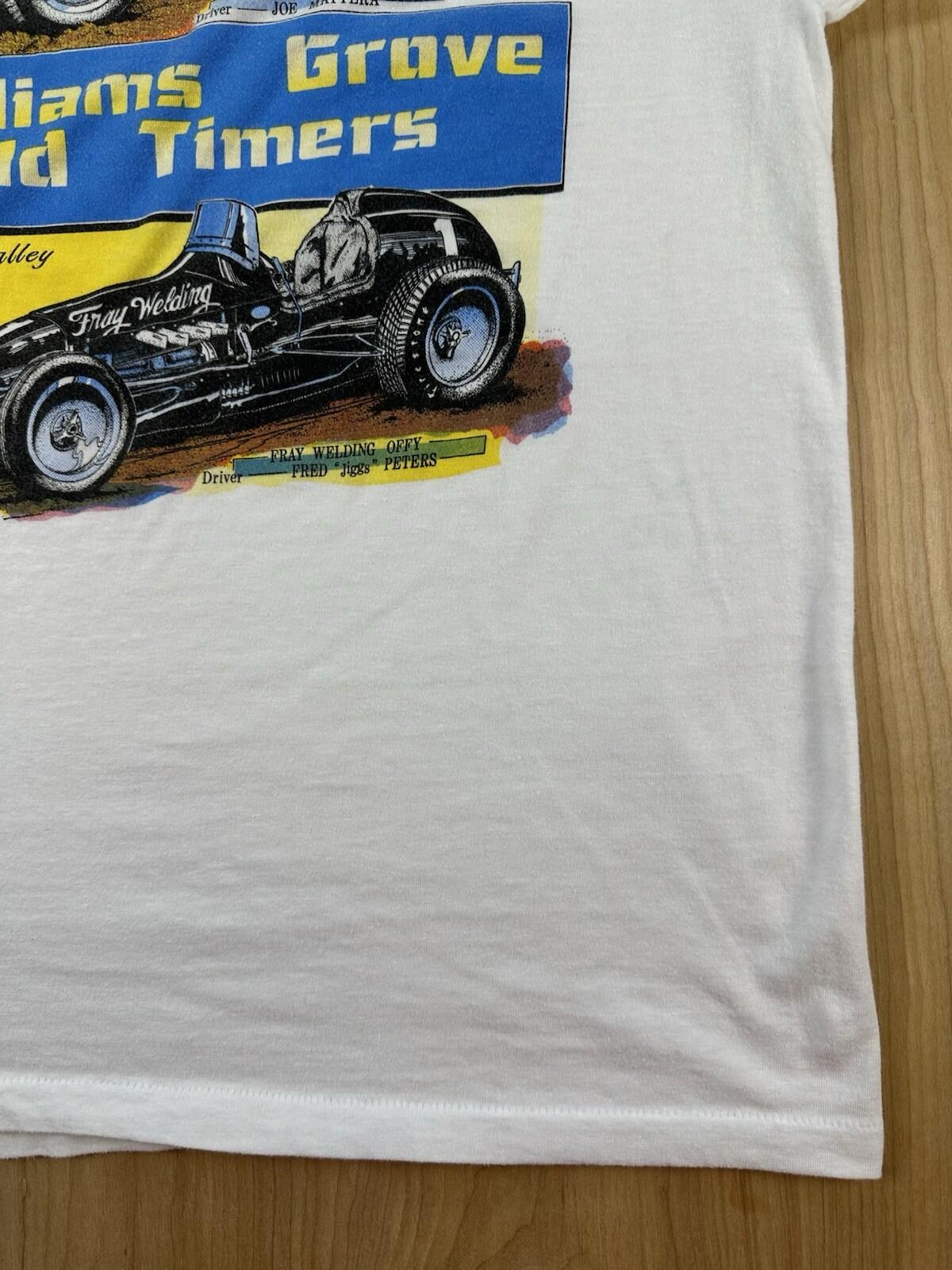 vintage 1987 R. WETZEL hot rod T SHIRT williams grove CARTOONS old timers RACING