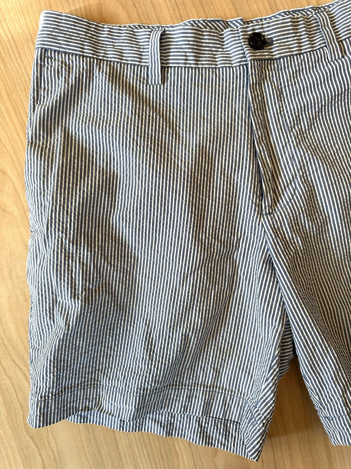 2018 BANANA REPUBLIC seersucker AIDEN SHORT size 32x7 CLEAN cool