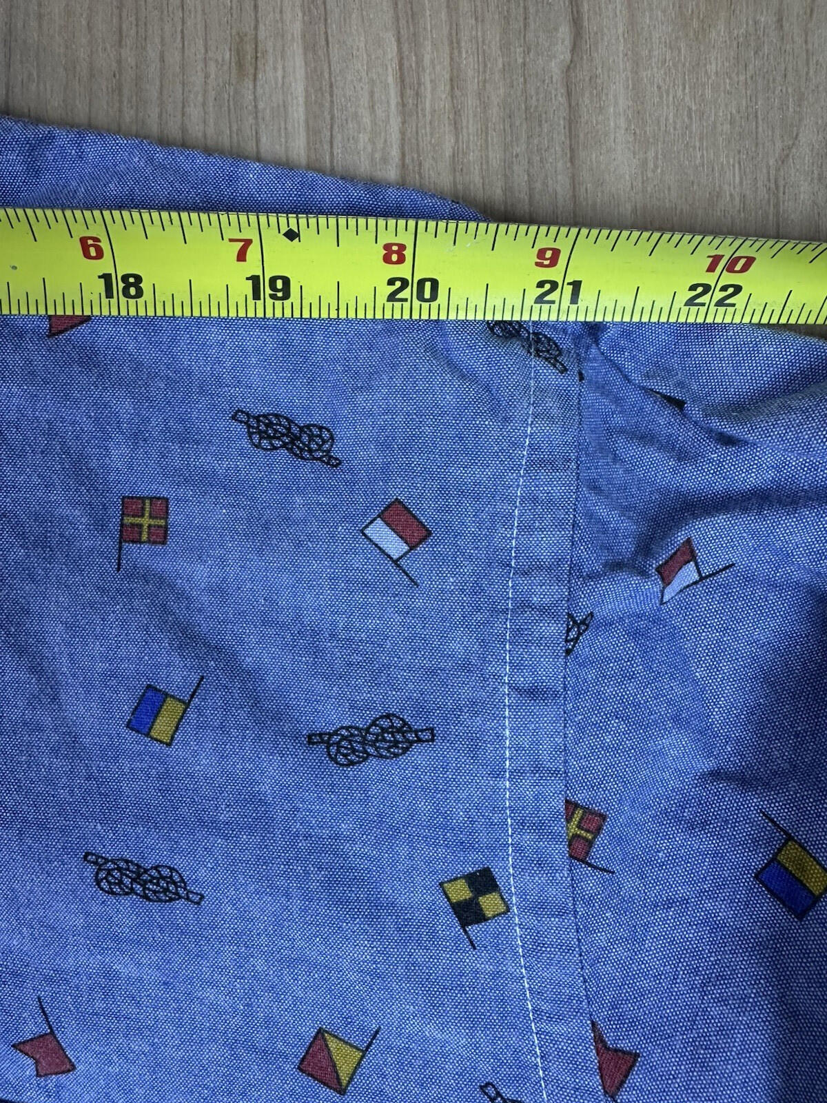 vintage 80's CHAMBRAY nautical theme BUTTON DOWN xtra large CREGOS stone harbor