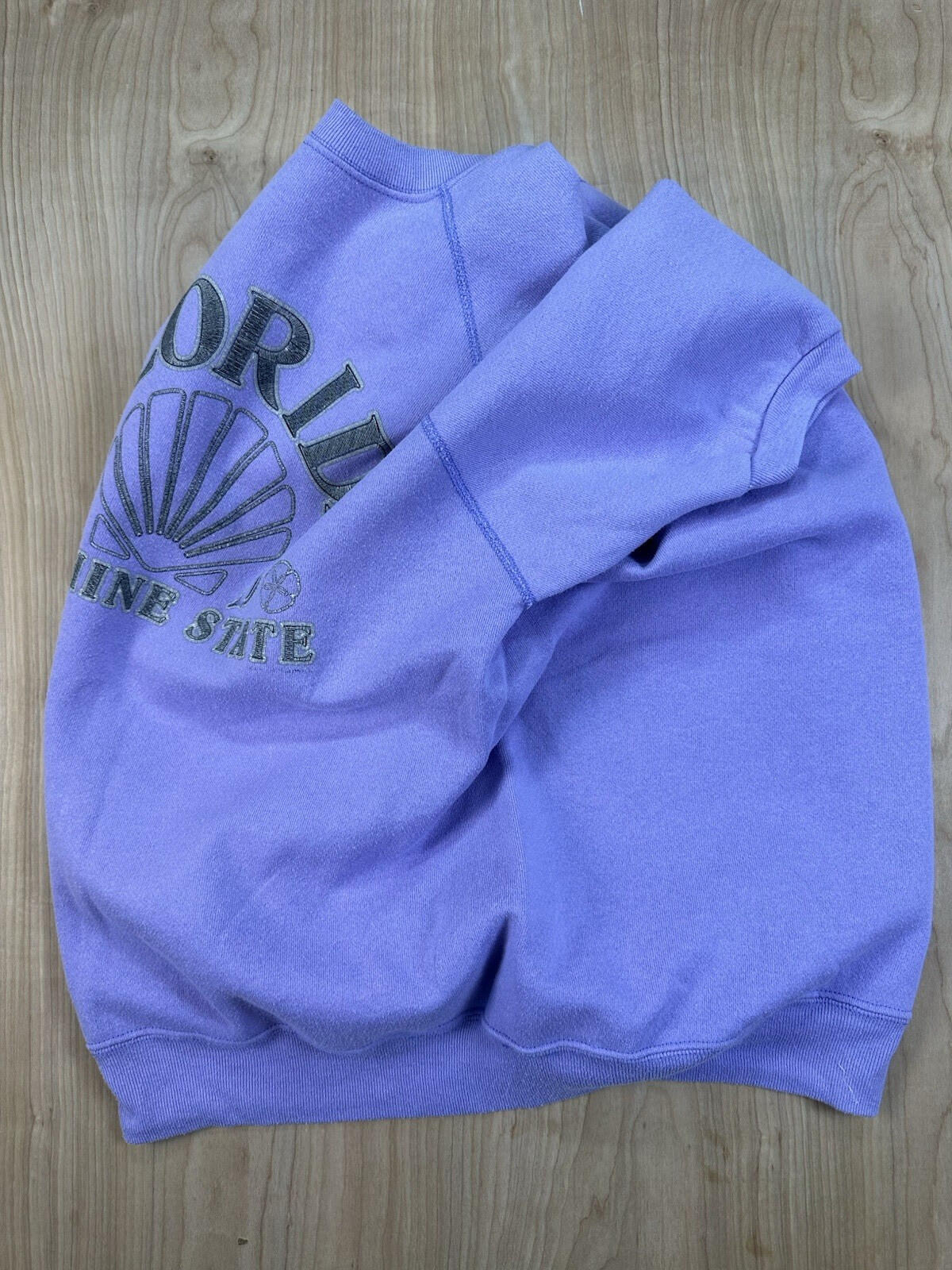vintage 90's FLORIDA tultex raglan SHORT SLEEVE SWEATSHIRT large LAVENDER wow