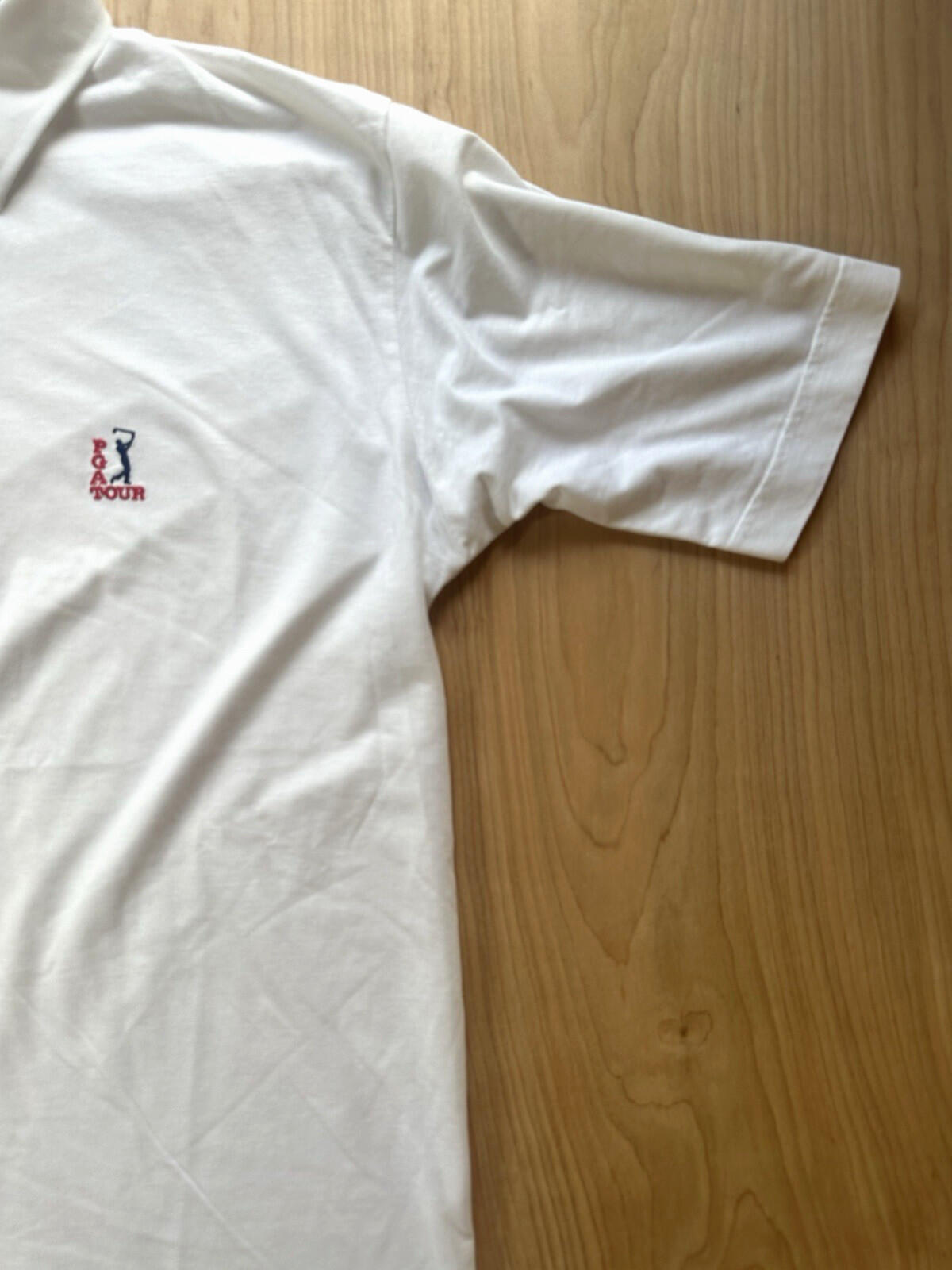 vintage 80'S PGA TOUR  polo SHIRT Classic LARGE white GOLF BRO prep