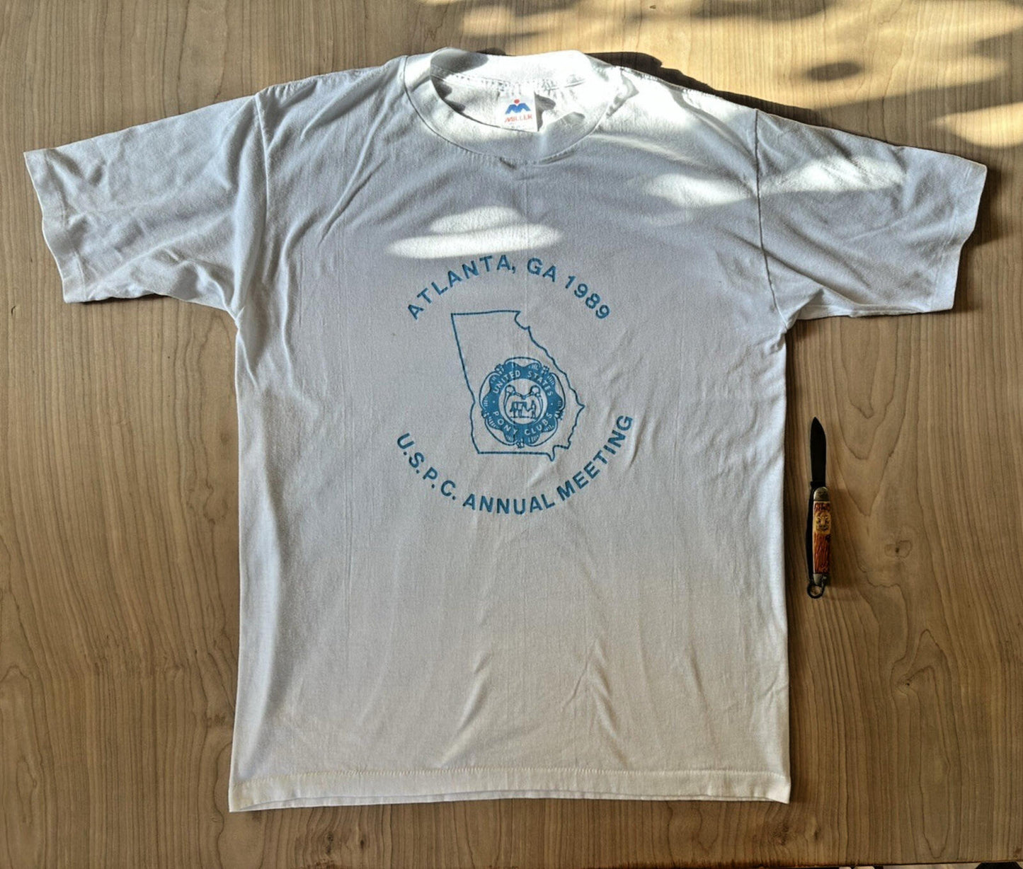 vintage 1989 PONY CLUB annual meeting T SHIRT white SINGLE STITCH Atlanta GA