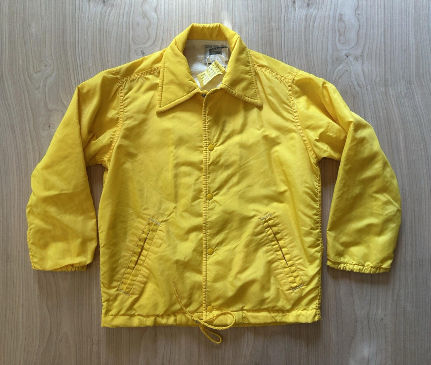 vintage 80's WINDBREAKER yellow TIGERS 1980 city champs SMALL skate PUNK indie