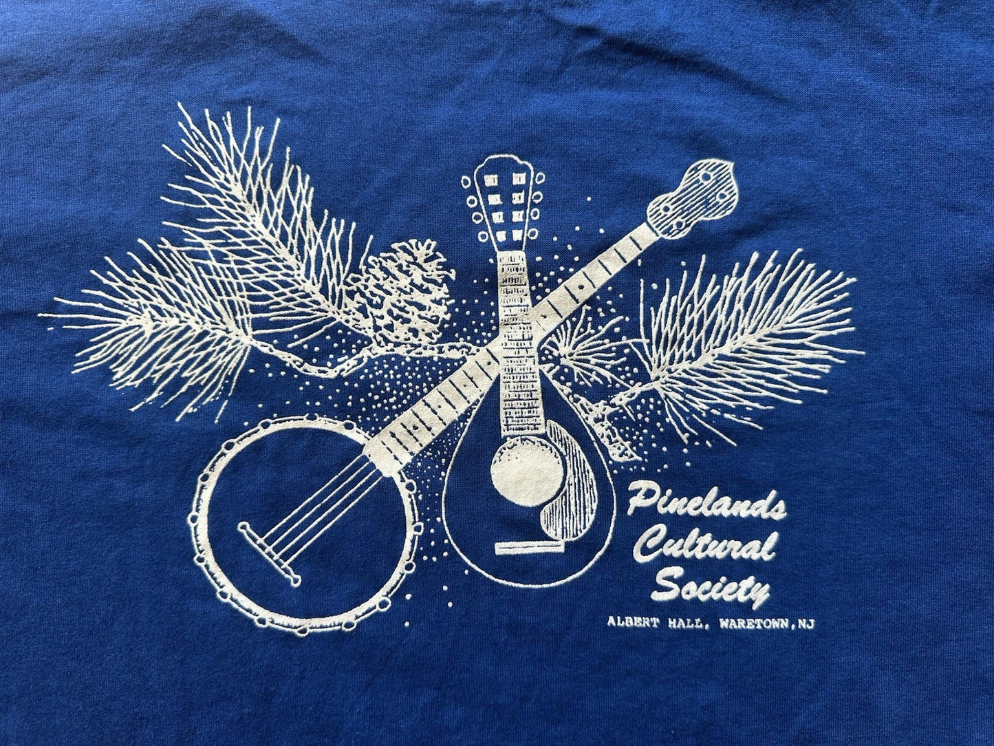 vintage 90's PINELANDS new jersey T SHIRT banjo mandolin FOLK MUSIC culture