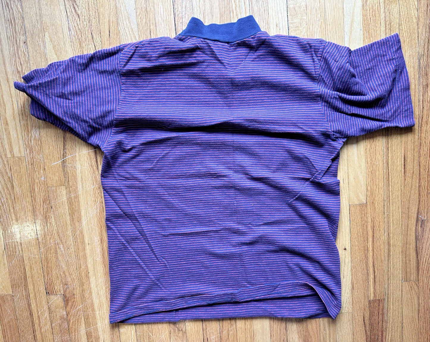 1969 CHAMPION vintage striped MONTCLAIR STATE UNIVERSITY shirt mock neck NJ